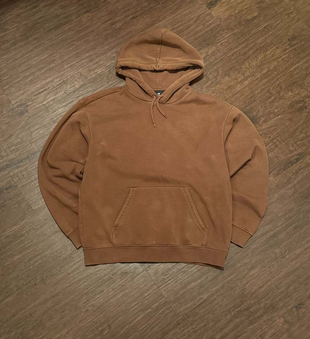 H&M Relaxed Fit Hoodie Size S Brown Pullover